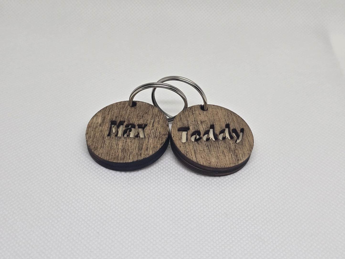 Personalized Circle Wooden Dog Tag