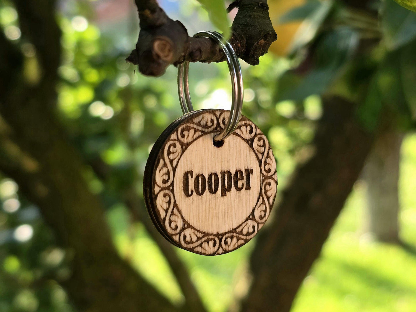 Personalized Celtic Wooden Dog Tag