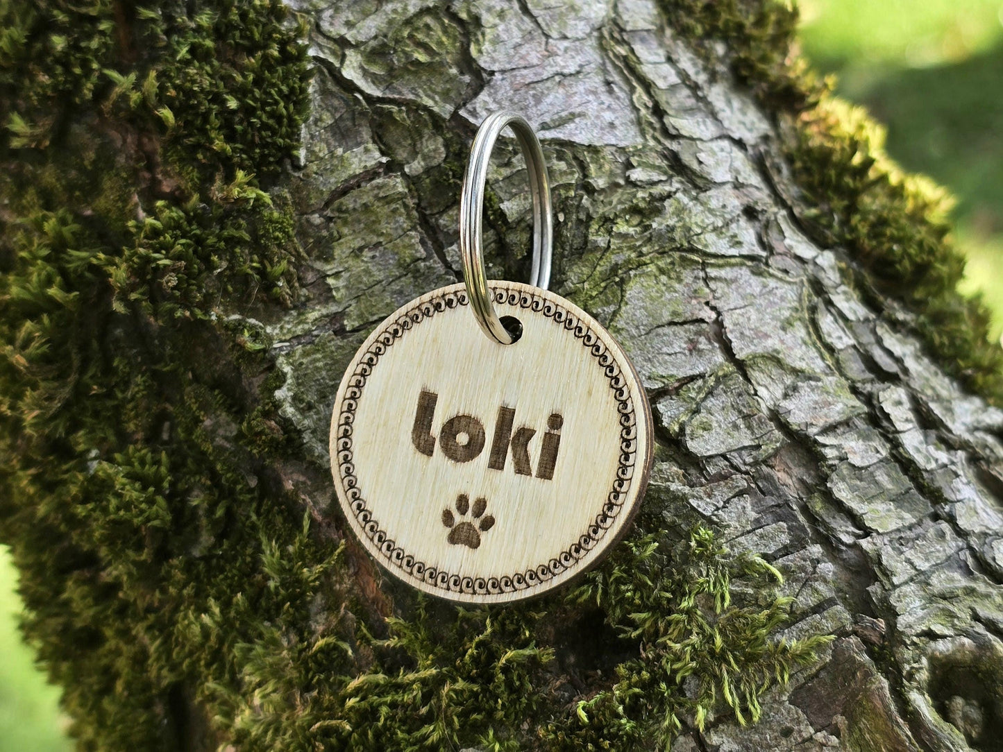 Handmade Wooden Dog Tag