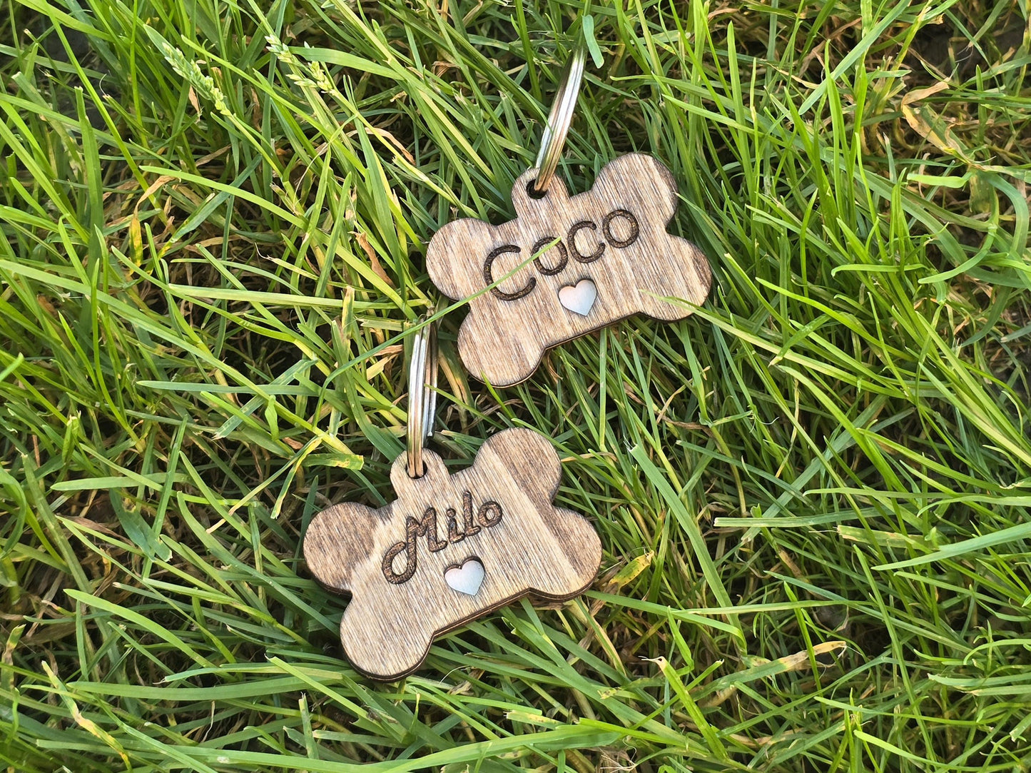 Personalized Wooden Bone Shaped Dog Tag