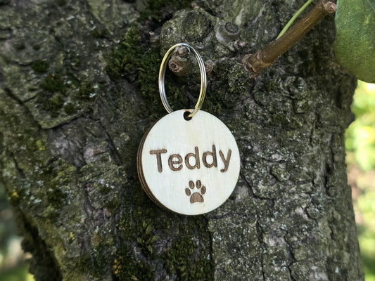 Personalized Wooden Dog Tag