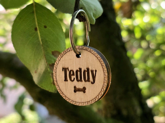 Wooden Viking Dog Tag