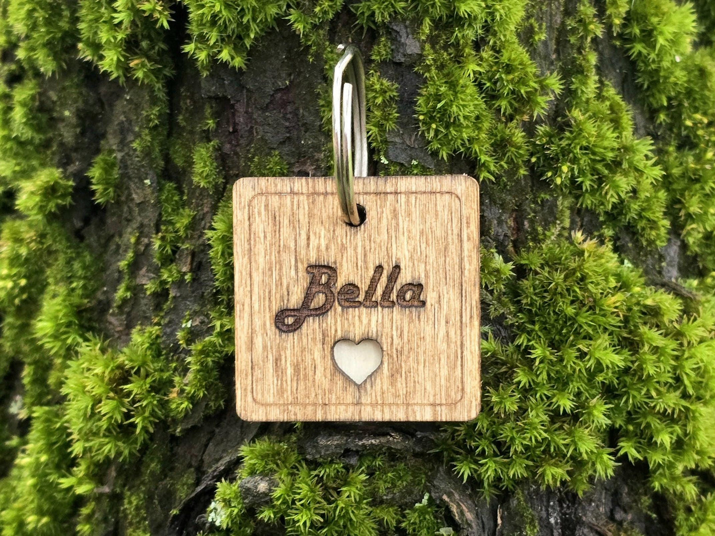 Wooden Square Dog Tag