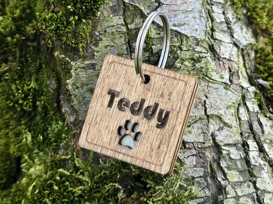 Personalized Square Shaped Dog Tag