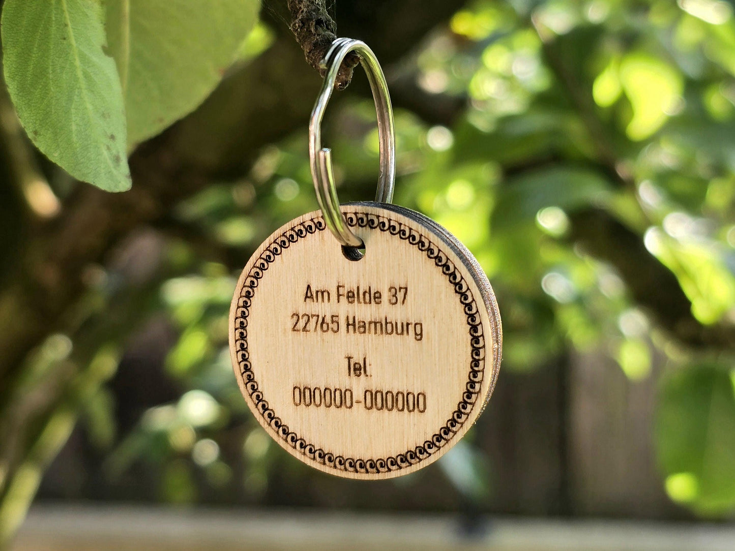 Handmade Wooden Dog Tag