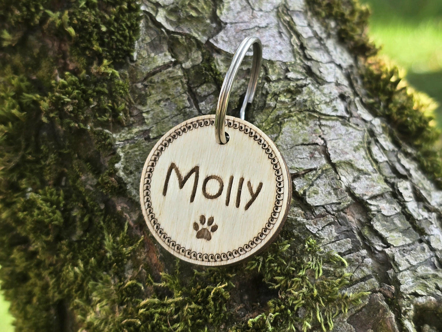 Handmade Wooden Dog Tag