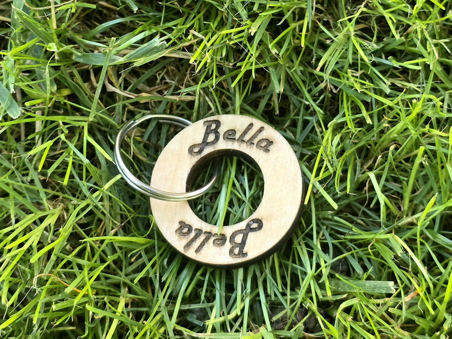 Personalized Wooden Ring Dog Tag