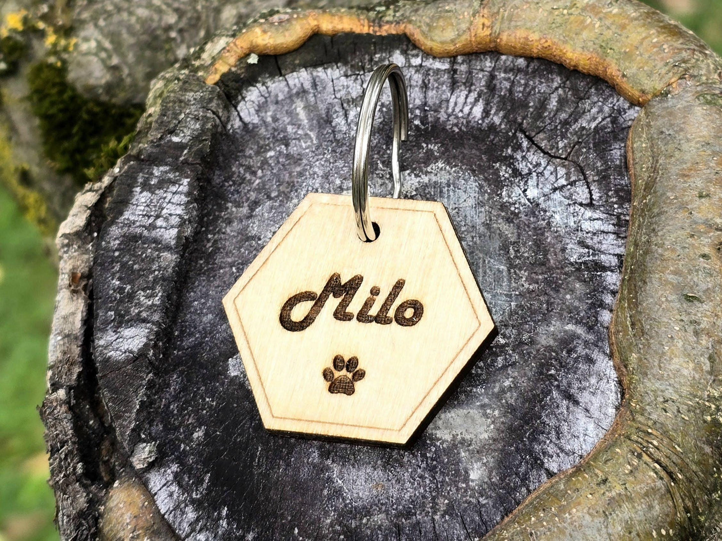 Custom Wooden Dog Tag