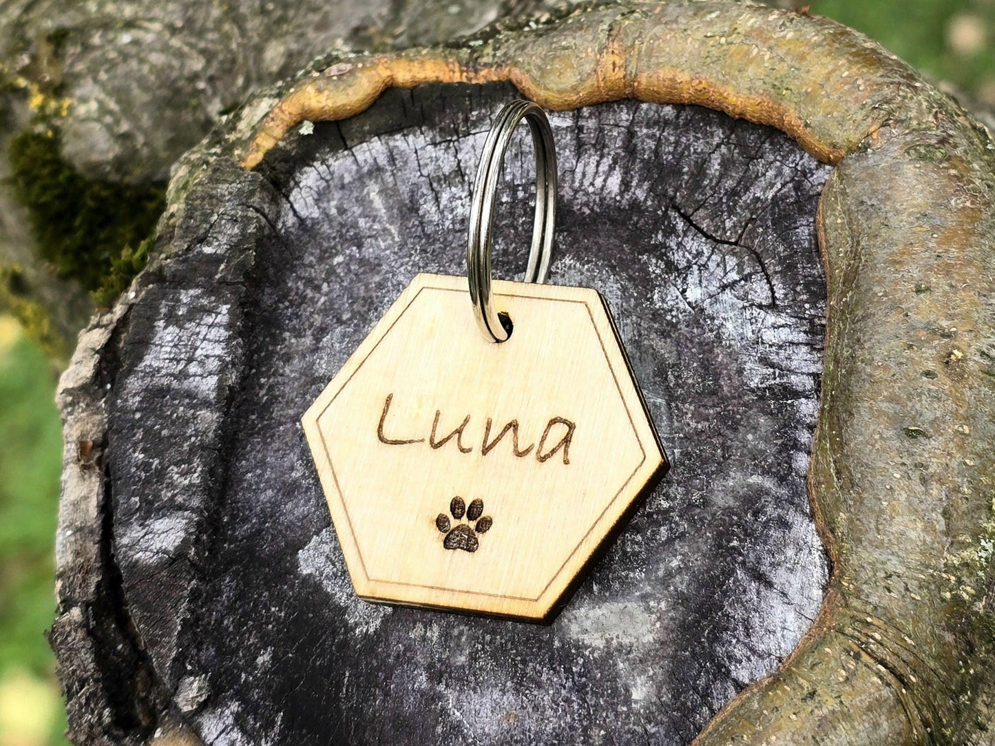 Custom Wooden Dog Tag