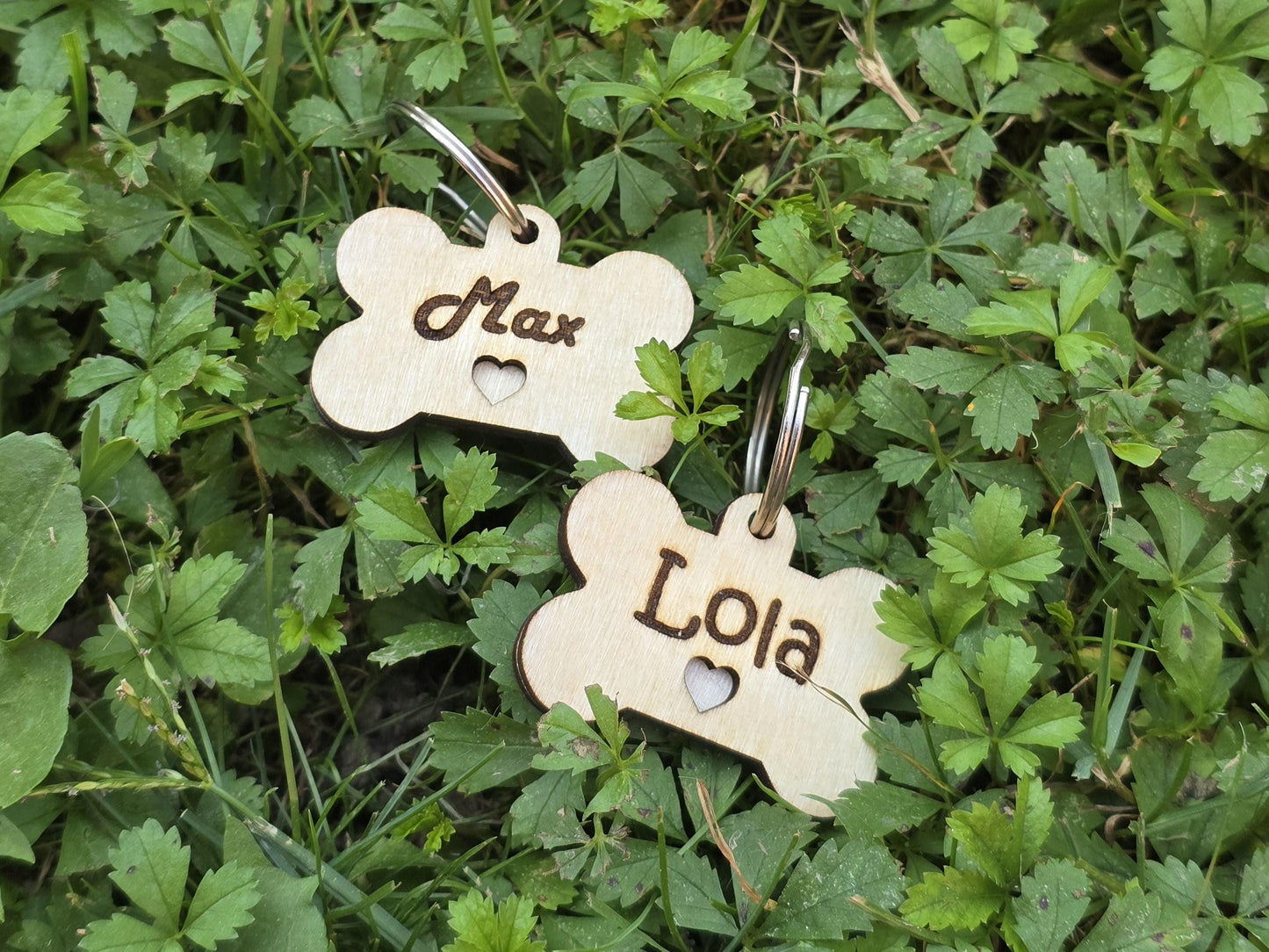 Wooden Bone Pet Tag