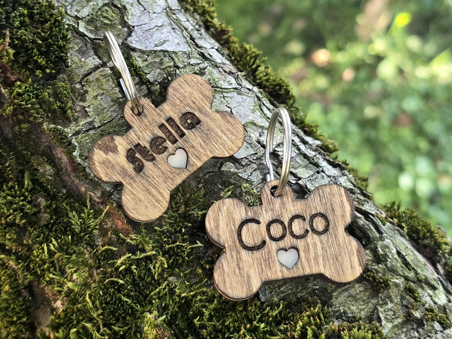 Personalized Wooden Bone Shaped Dog Tag