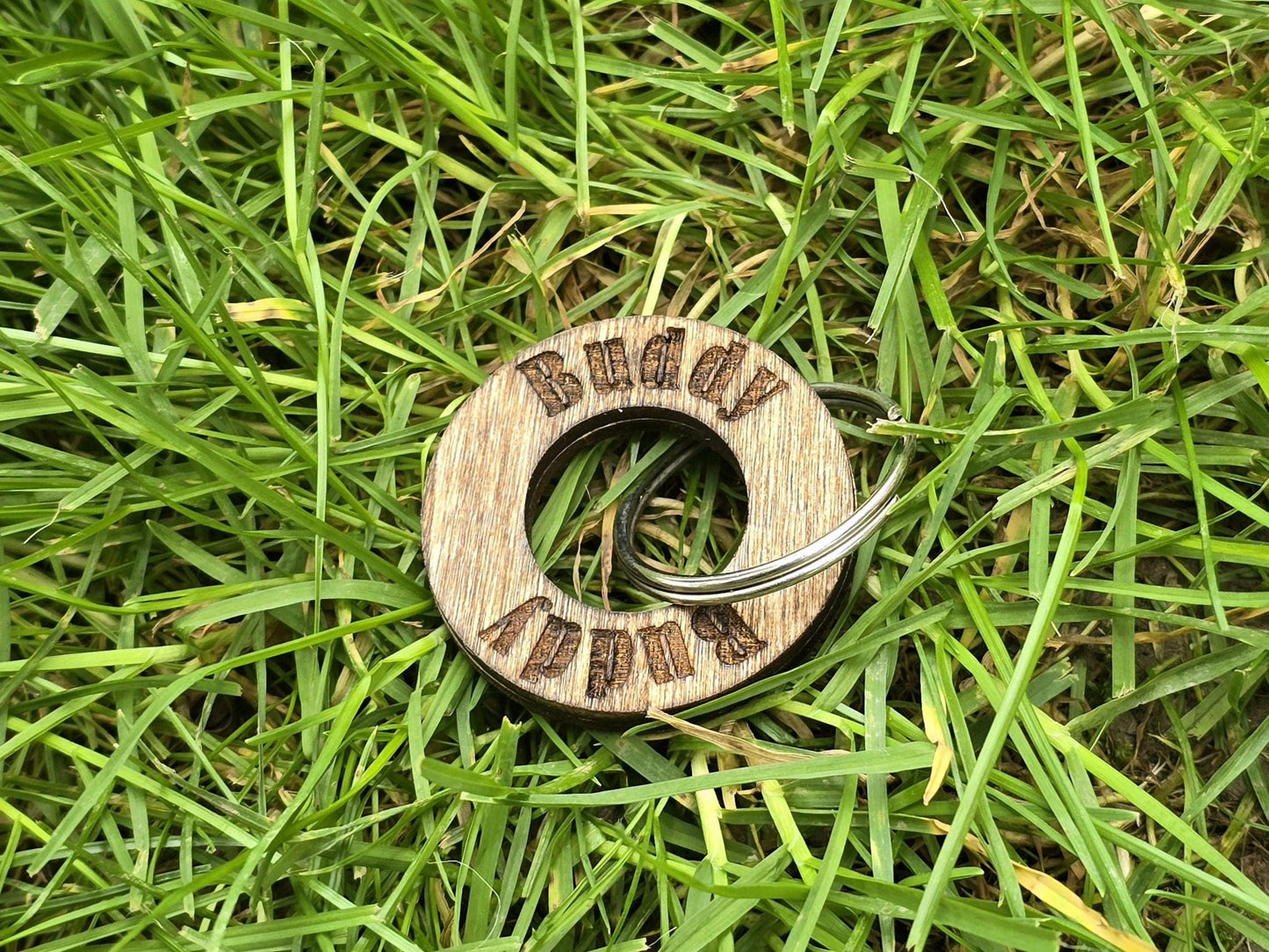 Wooden Ring Pet ID Tag