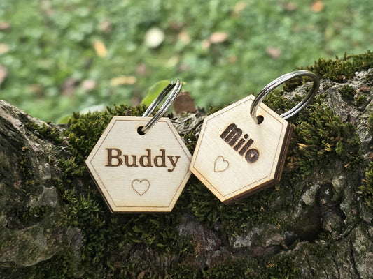 Personalized Hexagon Pet Tag